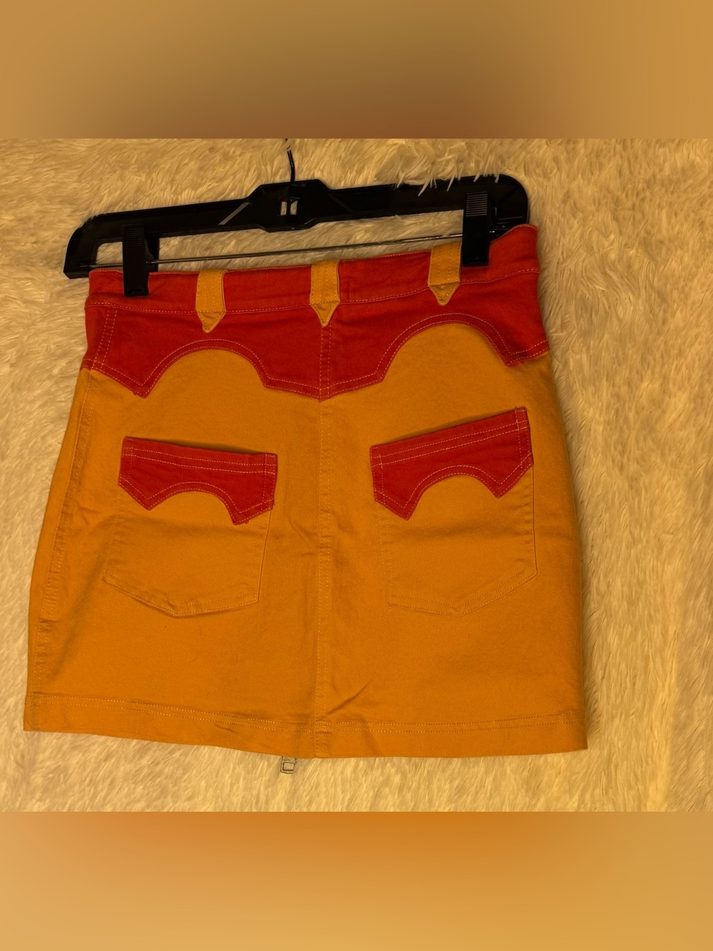 Free People Western Colorblock Mini Skirt Size M (Fits XS-S) - Picture 5 of 5